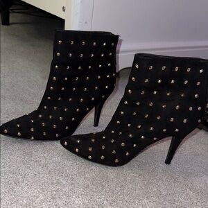 Studded Black Ankle Boots